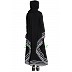 Arabian Kaftan- Black with checkered White stripes Arabian Kaftan- Black with checkered White stripes